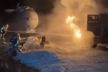 Газовоз вспыхнул в ВКО