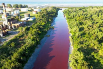 Фотография к новости: Кроваво-красная река под Буэнос-Айресом встревожила местных жителей