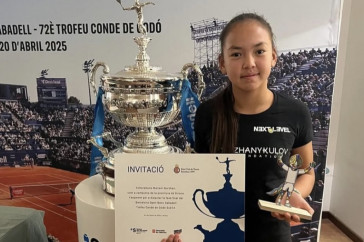 Фотография к новости: 14-летняя теннисистка из Казахстана выиграла турнир в Барселоне