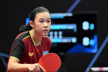 Фотография к новости: 11-летняя казахстанка взяла две медали на турнире по настольному теннису в Турции