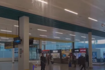 В новом терминале аэропорта Алматы разорвало трубопровод