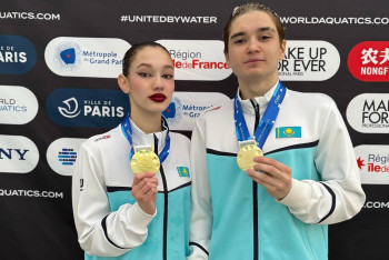 Фотография к новости: Казахстан взял ещё одну медаль по синхронному плаванию в Париже