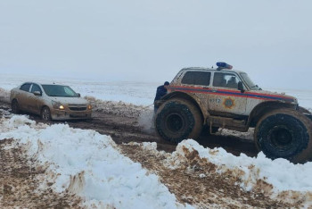 Фотография к новости: Иностранку спасли из грязи в Костанайской области