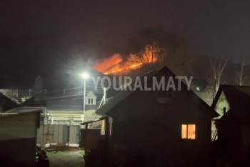 Фотография к новости: Близ частного сектора Алматы тушат сухостой