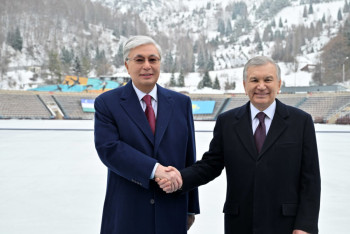 Фотография к новости: Токаеву и Мирзиёеву презентовали проект развития Медеу