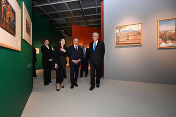 Фотография к новости: Президенты Казахстана и Узбекистана посетили Национальный музей искусств