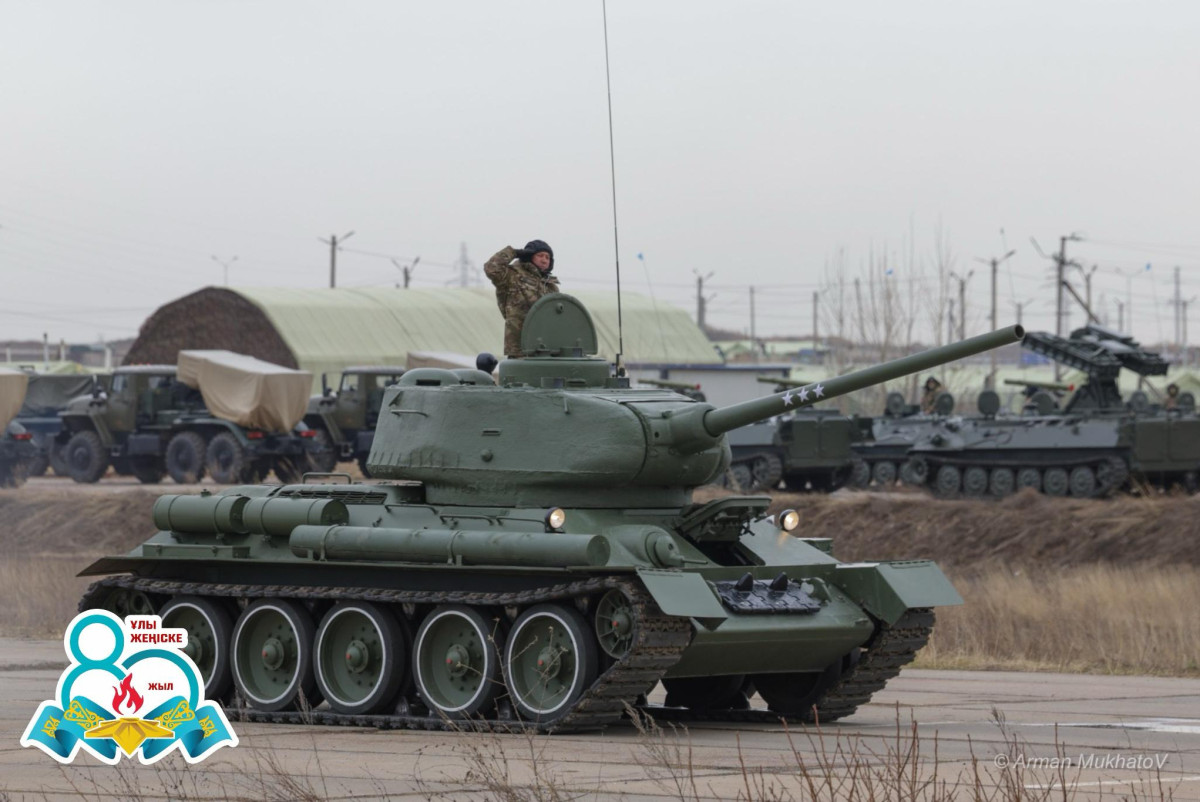 Арман Мухатов/Подготовка к параду в честь 80-летия Победы в ВОВ в Астане.