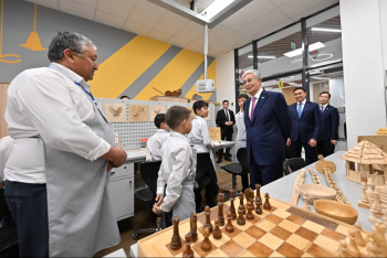 Фотография к новости: Касым-Жомарт Токаев посетил Дворец школьников в Шымкенте