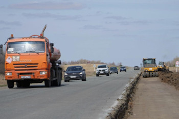 Фотография к новости: Первая в стране полоса в обе стороны появится на трассе в Казахстане