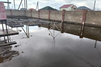 Фотография к новости: Посёлок под Астаной ушёл под грунтовые воды
