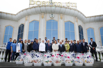 Большие продуктовые корзины собрали для тружеников тыла в Астане