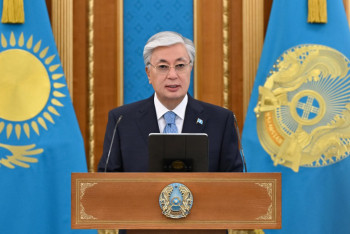 Фотография к новости: Токаев поздравил офицеров и солдат с Днем защитника Отечества