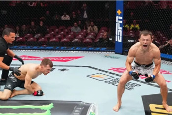 Фотография к новости: Казахстанец Бекзат Алмахан одержал первую победу в UFC