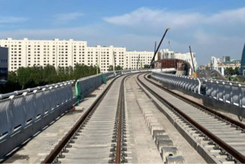 В Астане уложено 50% рельсового пути на линии LRT