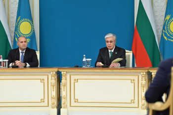 Президенты Казахстана и Болгарии выступили с совместным заявлением для прессы