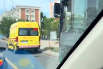 Очередное ДТП с участием автобуса в Астане на Республике: есть пострадавшие