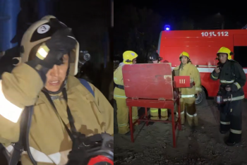 Фотография к новости: В Таразе вспыхнул пожар в токарном цехе