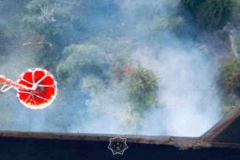 Фотография к новости: Вертолет задействовали при тушении пожара в горах Алматы