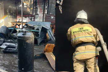 Пожар на "барахолке" в Алматы потушили за полчаса с помощью дронов