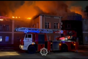 Акимат Шымкента загорелся ночью