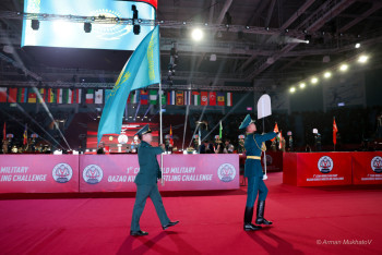 Фотография к новости: Как проходит чемпионат мира CISM по қазақ күресі среди военнослужащих. Фоторепортаж