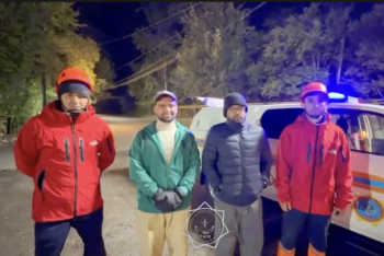 Фотография к новости: Индийские студенты застряли на Пике Алматы — их спасли сотрудники МЧС