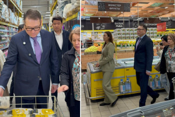 Фотография к новости: Министр торговли побывал в одном из супермаркетов Астаны