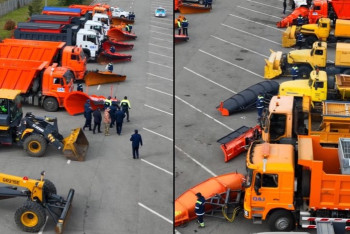 Фотография к новости: В Акмолинской области начались работы по зимнему содержанию автодорог