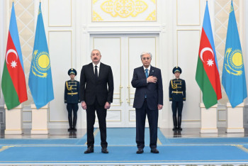 Фотография к новости: В Акорде прошла официальная церемония встречи Ильхама Алиева
