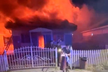 Фотография к новости: Жителя Талдыкоргана спасли из горящего дома полицейские