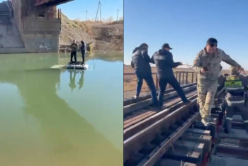 Фотография к новости: Автомобиль с пассажирами упал в канал в Туркестанской области