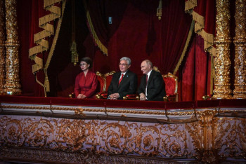 Фотография к новости: Президенты Казахстана и России посетили Гала-концерт мастеров искусств