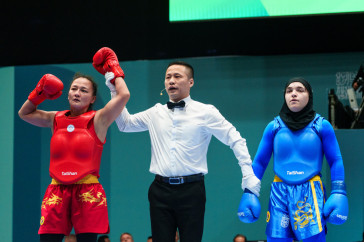 Фотография к новости: Аян Турсын вышла в четвертьфинал соревнований по ушу на Играх Исламской солидарности