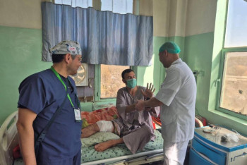 Фотография к новости: Казахстанские медики помогают пострадавшим от землетрясения в Афганистане