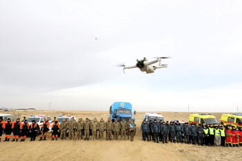 Фотография к новости: Более 1100 кызылординских спасателей и 339 единиц техники задействованы в учениях "Қыс-2025"
