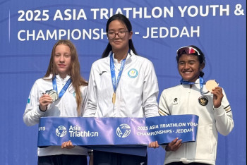 Фотография к новости: Казахстанские юниоры взяли золото и серебро на ЧА по триатлону в Джидде