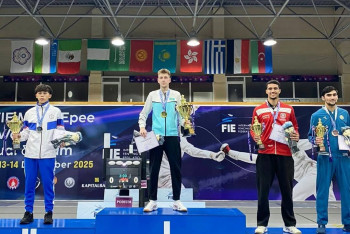 Фотография к новости: Казахстанец Кирилл Проходов выиграл юниорский этап Кубка мира по фехтованию в Ташкенте