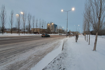 Фотография к новости: Шторм накрыл Казахстан: метель, гололёд и ветер до 28 м/с