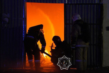 Фотография к новости: Крупный пожар в Алматы: горит склад на Северном кольце