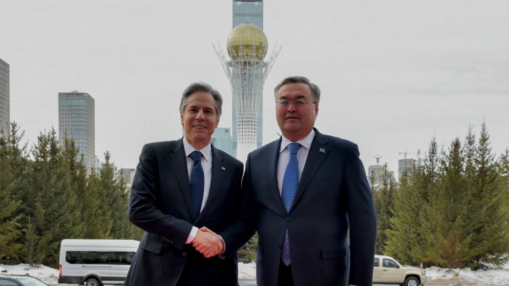 Госсекретарь США Энтони Блинкен в Астане встретился с главой МИД Казахстана