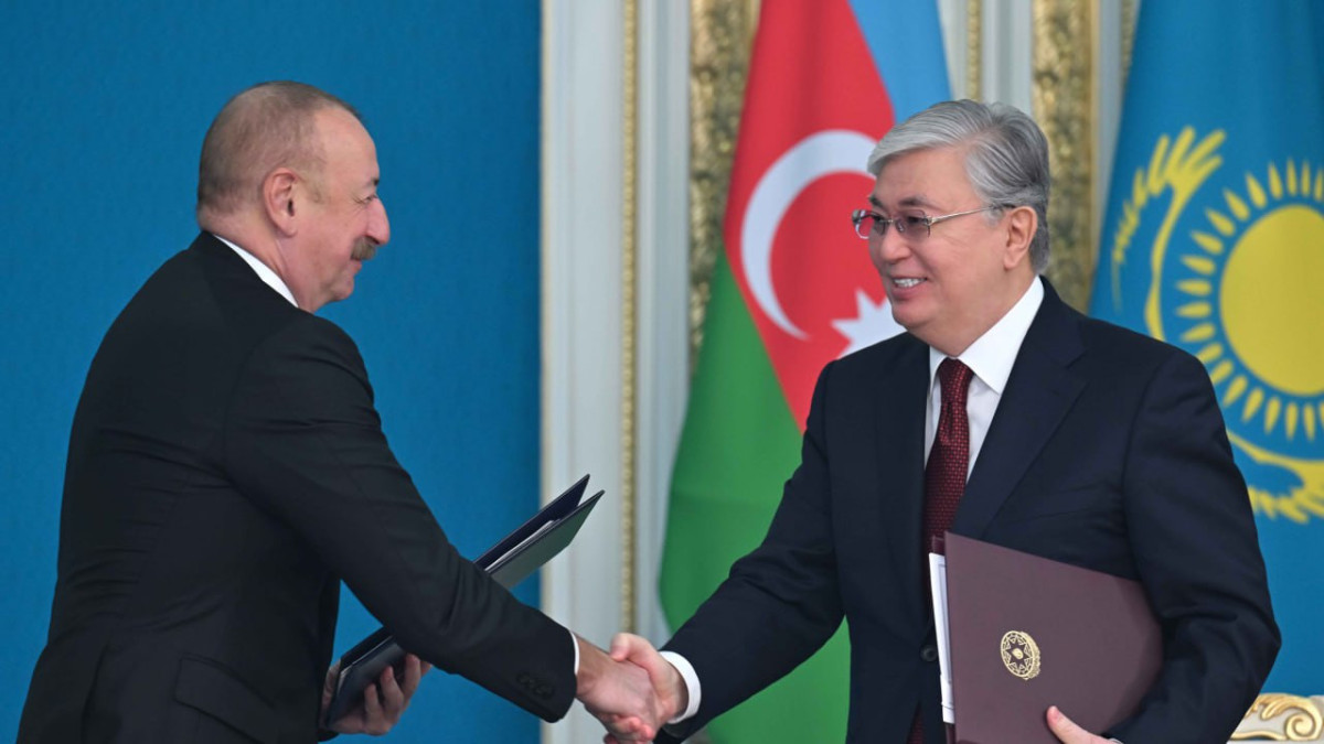 Токаев и Алиев подписали протокол о создании Высшего Межгосударственного совета Казахстана и Азербайджана