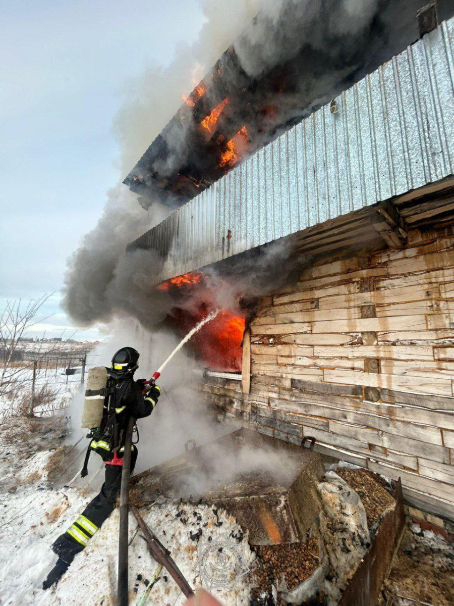пожар на предприятии в СКО