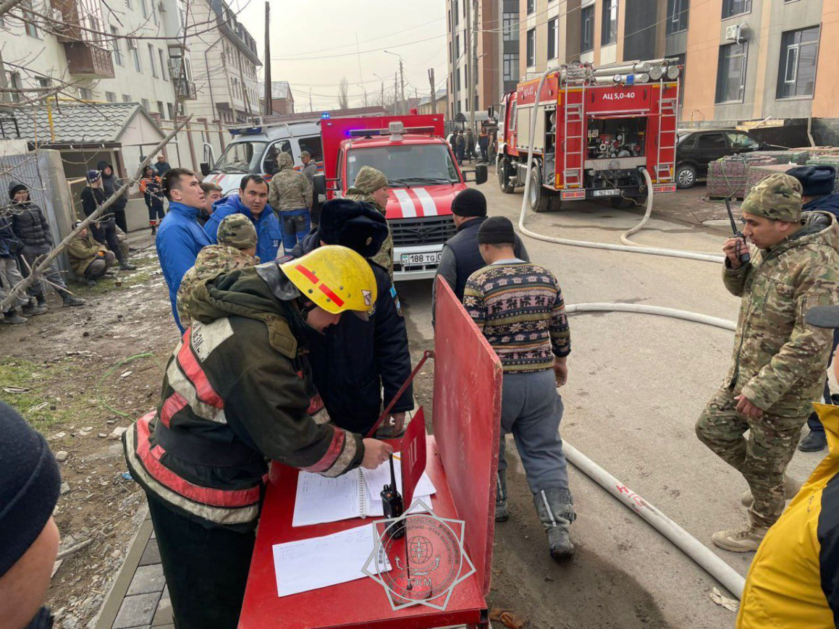 пожар в Таразе тушение